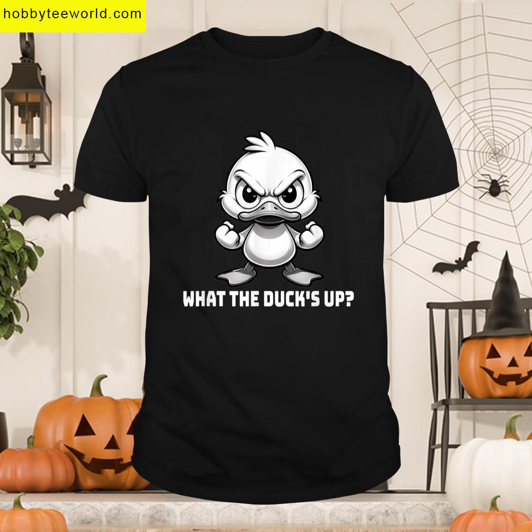 Angry Cartoon Duck With Viral Meme Attitude Quote T-shirt