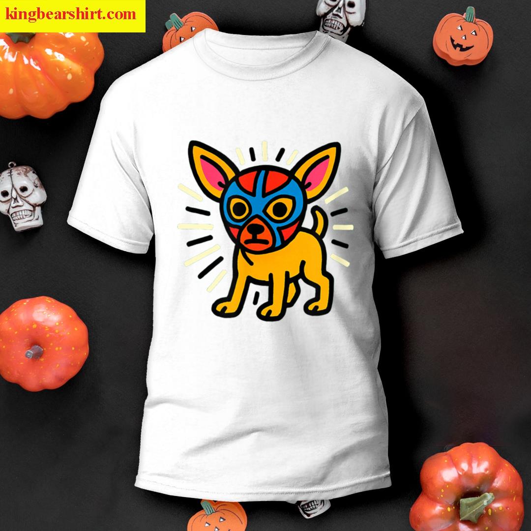 Chihuahua Wrestler Radiant Luchador Funny Graffiti T-shirt