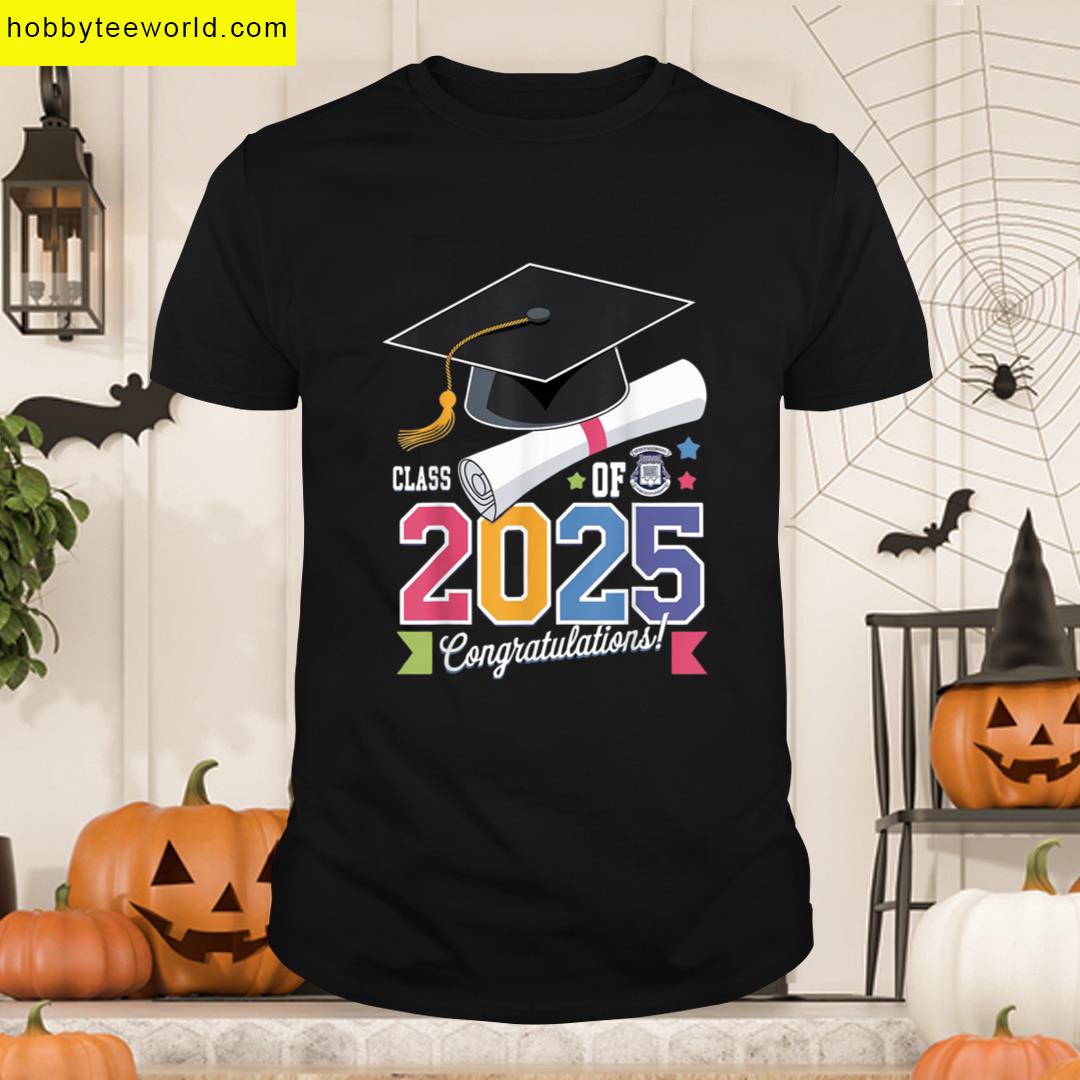 Class Of 2025 High School Senior 25 Crew Graduation Matching T-shirt