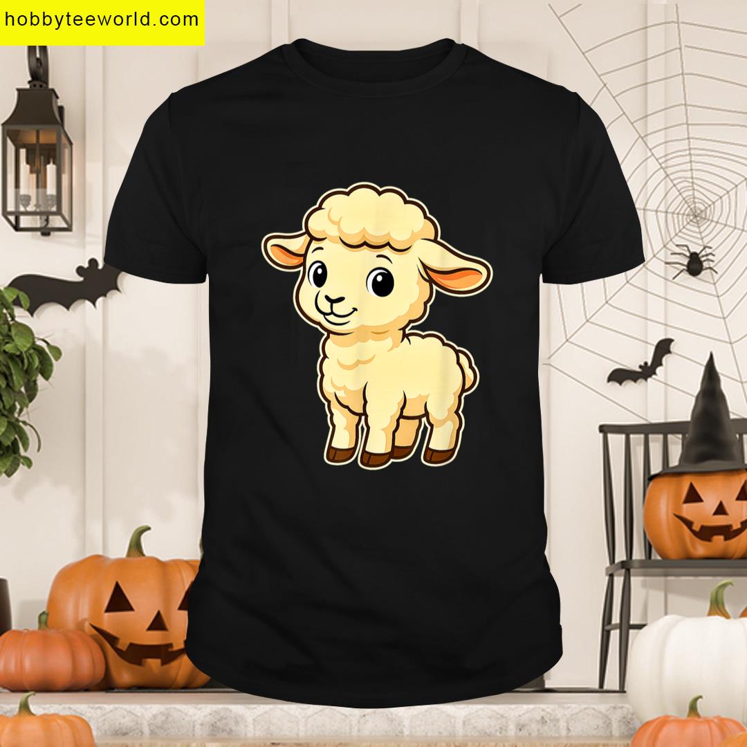 Cute Baby Lamb Cartoon Character Design T-shirt