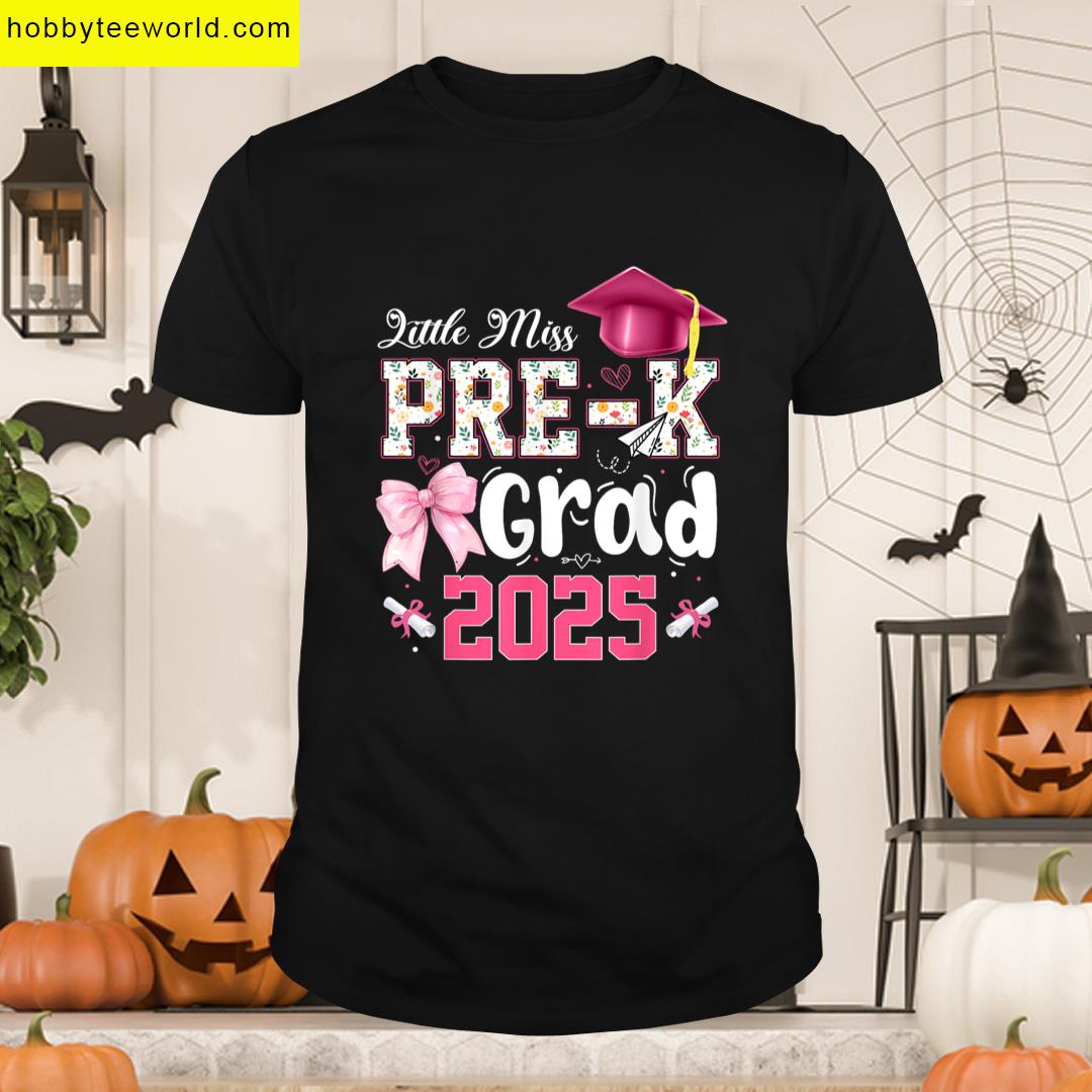 Cute Little Miss Prek Graduation Graduate Coquette Bow Kids T-shirt