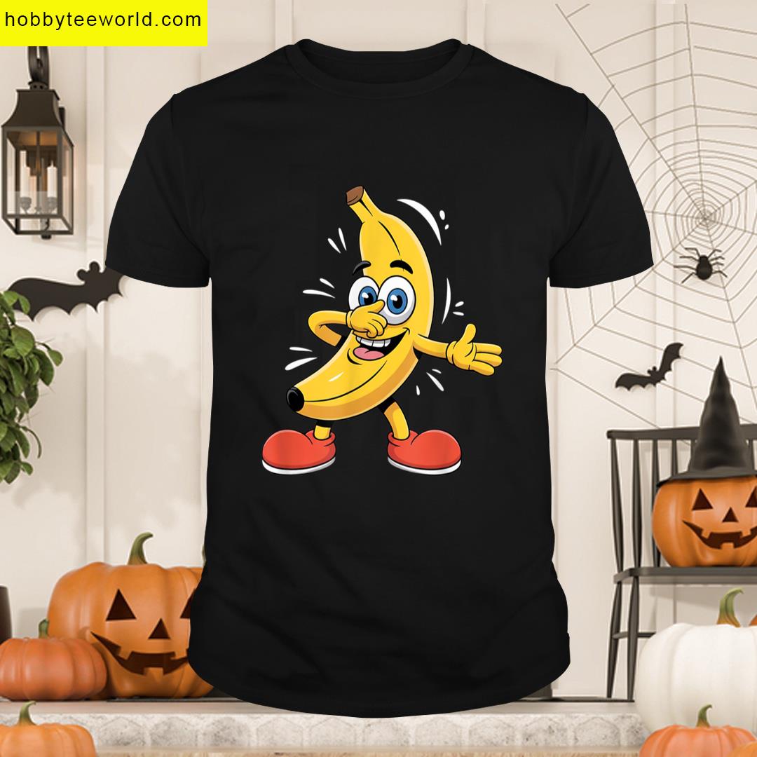 Dancing Banana Doing The Dab Meme Funny Cartoon T-shirt