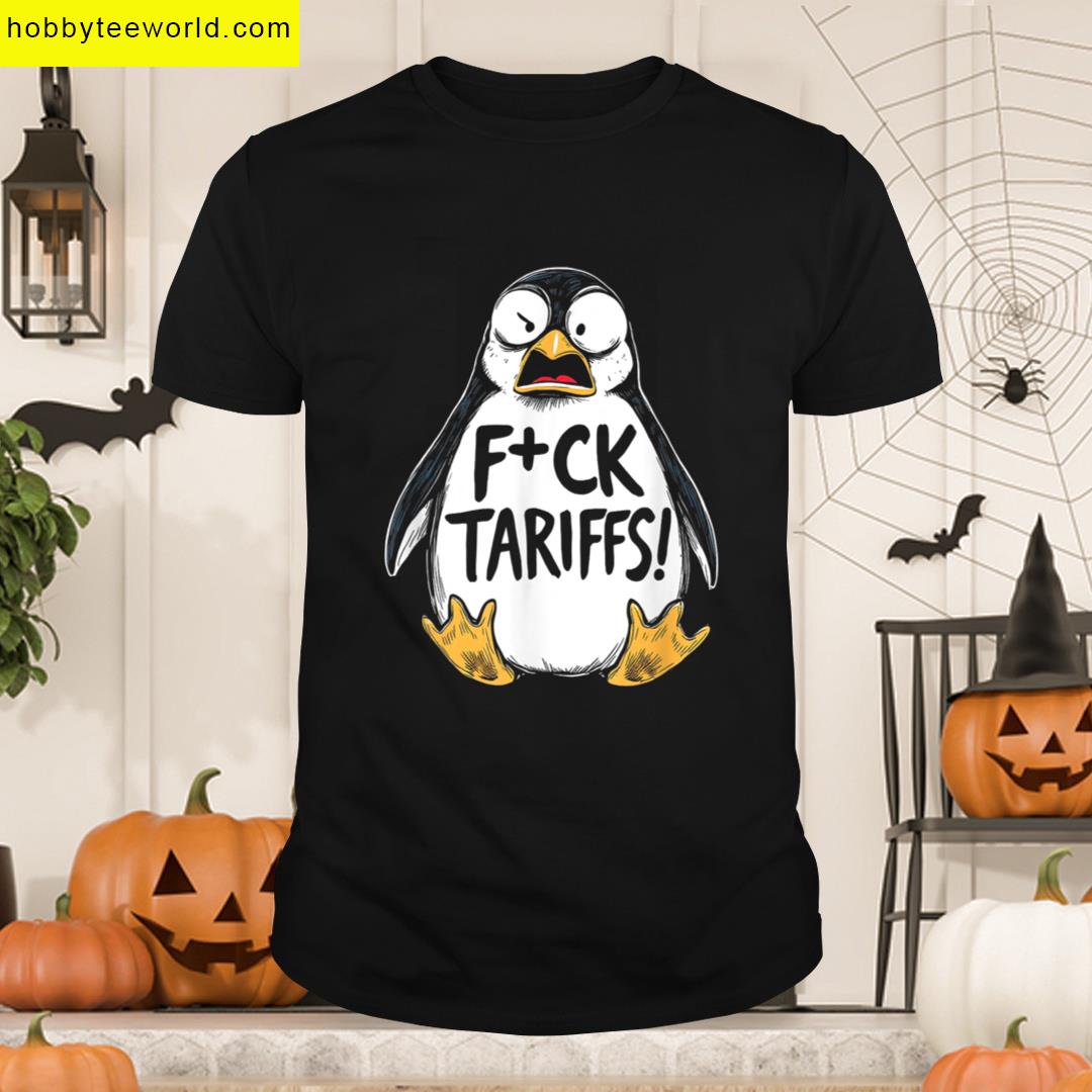 Fck Tariffs Edgy Cartoon Penguin T-shirt