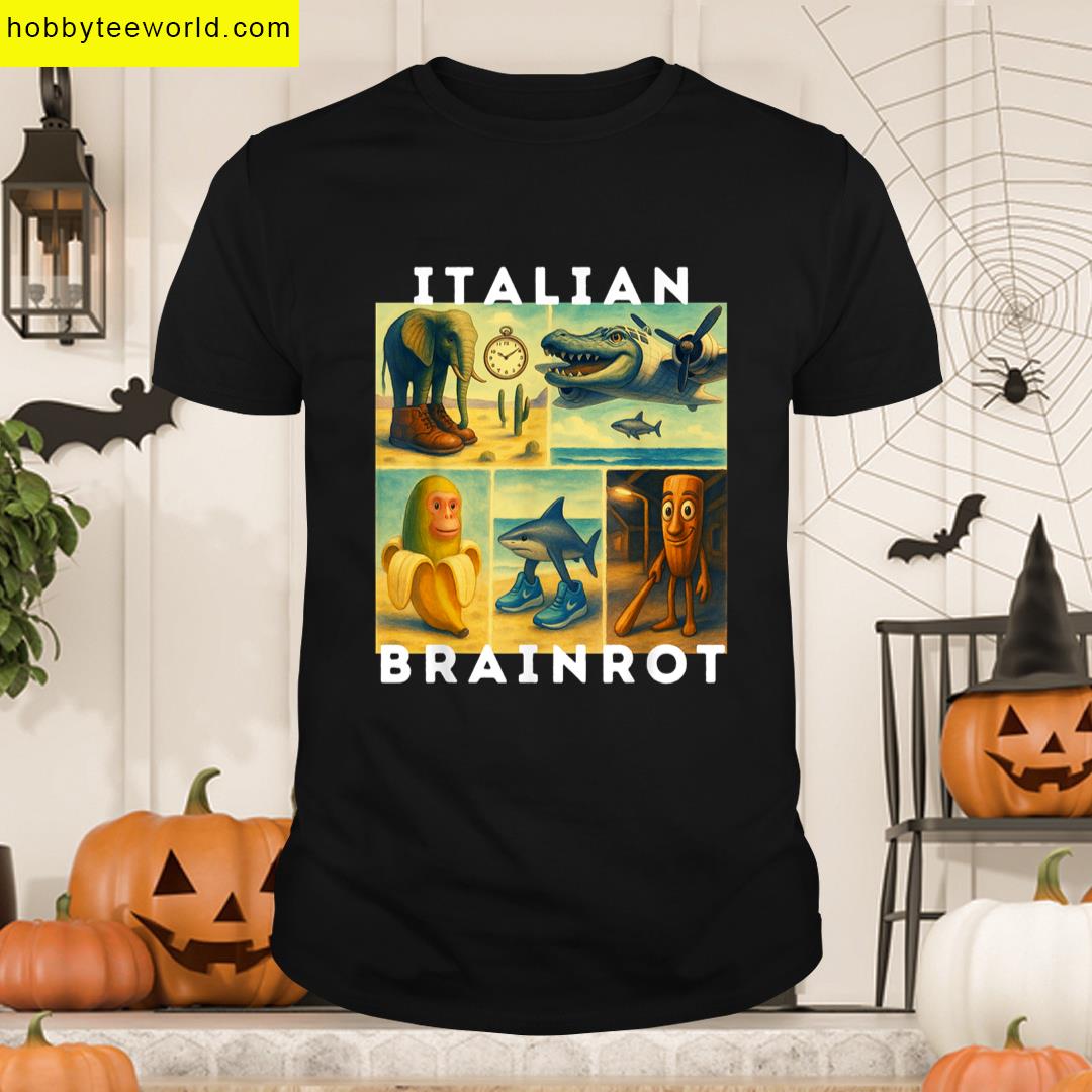 Italian Brainrot Top Meme Cartoon Humor Gen Z Watercolor Art T-shirt