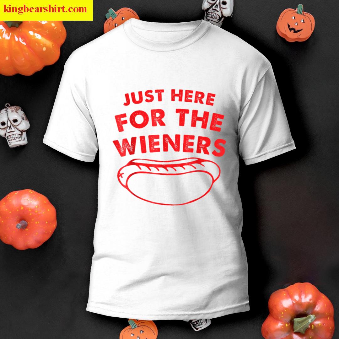 Just Here For The Wieners Funny Hot Dog 4th Of July American T-shirt