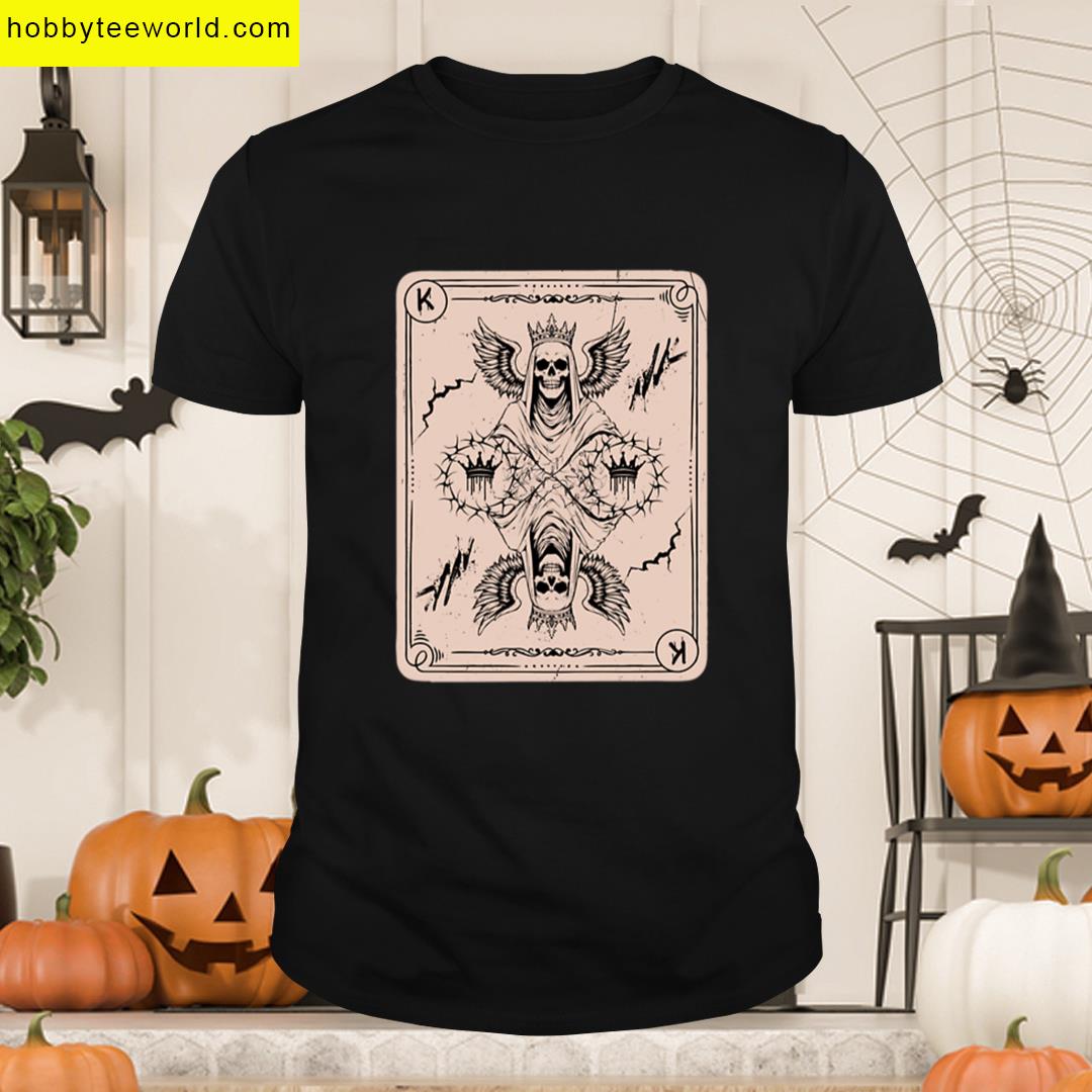 King Of Hearts Skeleton King Playing Card T-shirt