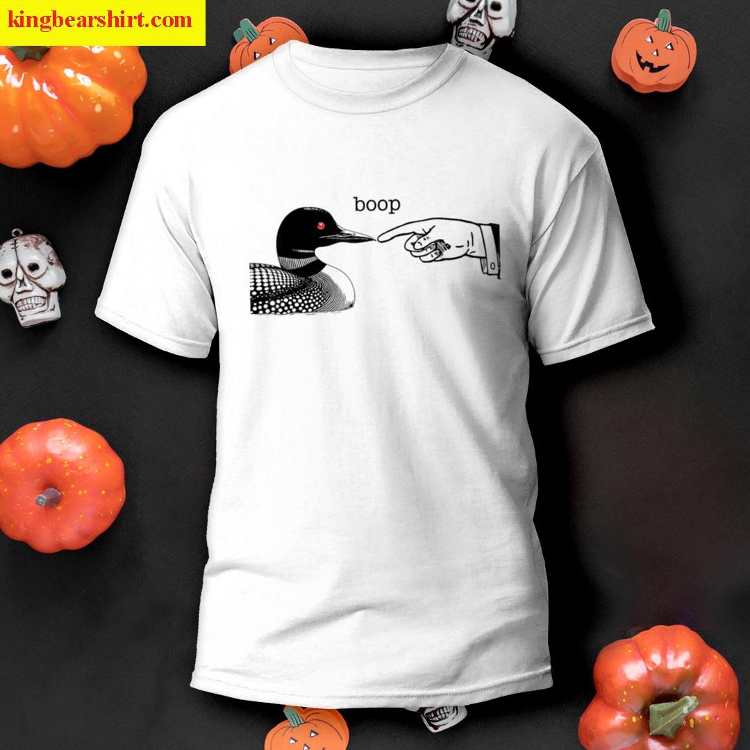 Loon Boop With Pointing Hand Human – Water Bird Loon Lovers T-shirt