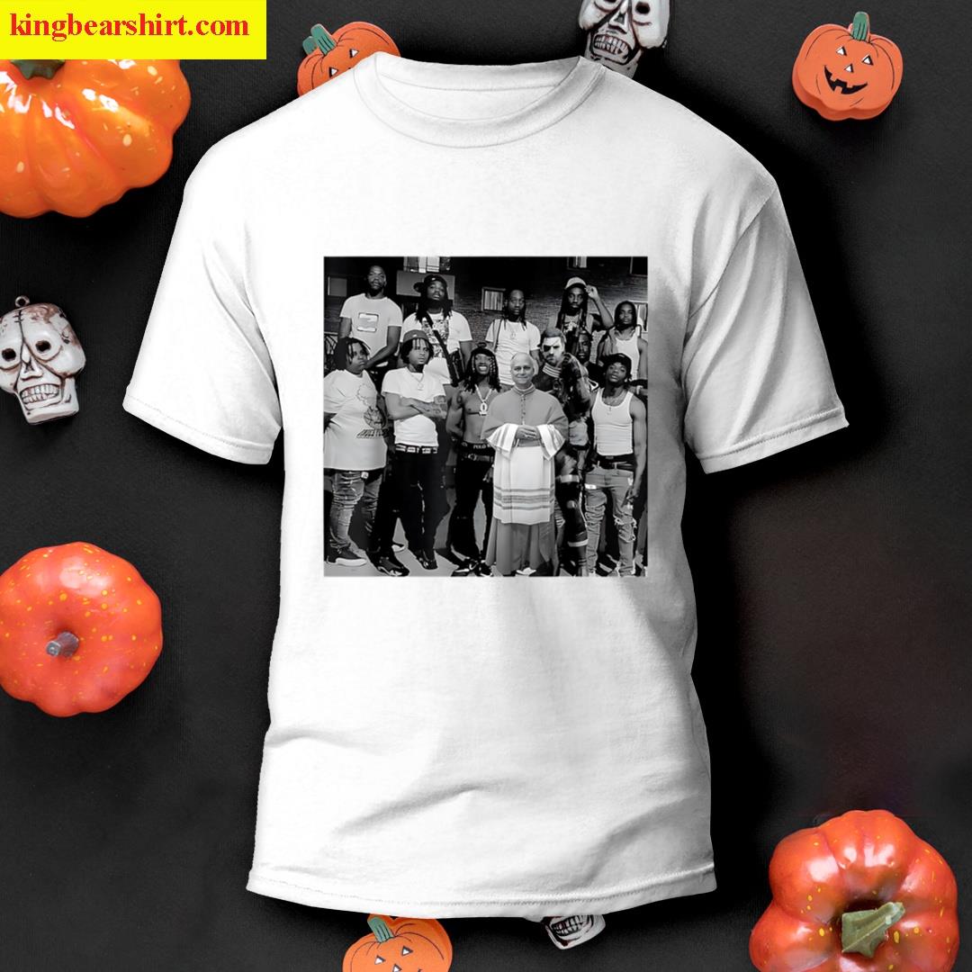 Pope Leo Xiv From Oblock Meme Art Design Urban Vatican Pope T-shirt