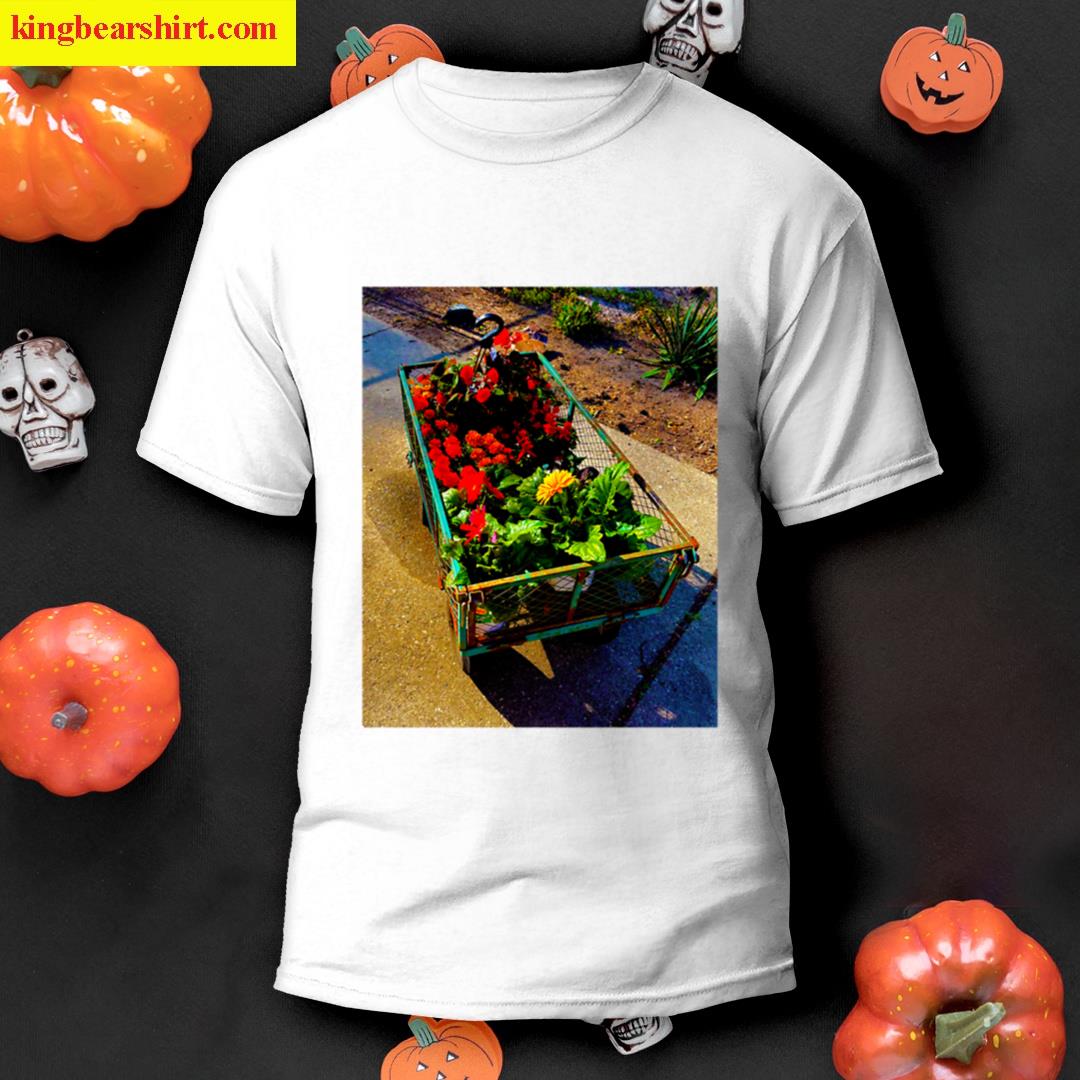 Rainbow Wagon Of Flowers Oversized T-shirt