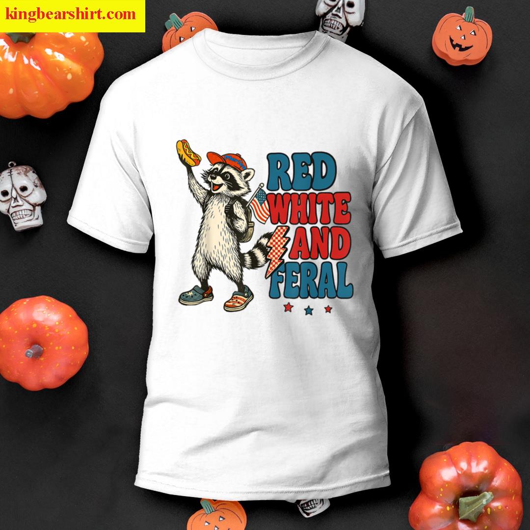 Red White And Feral T-shirt