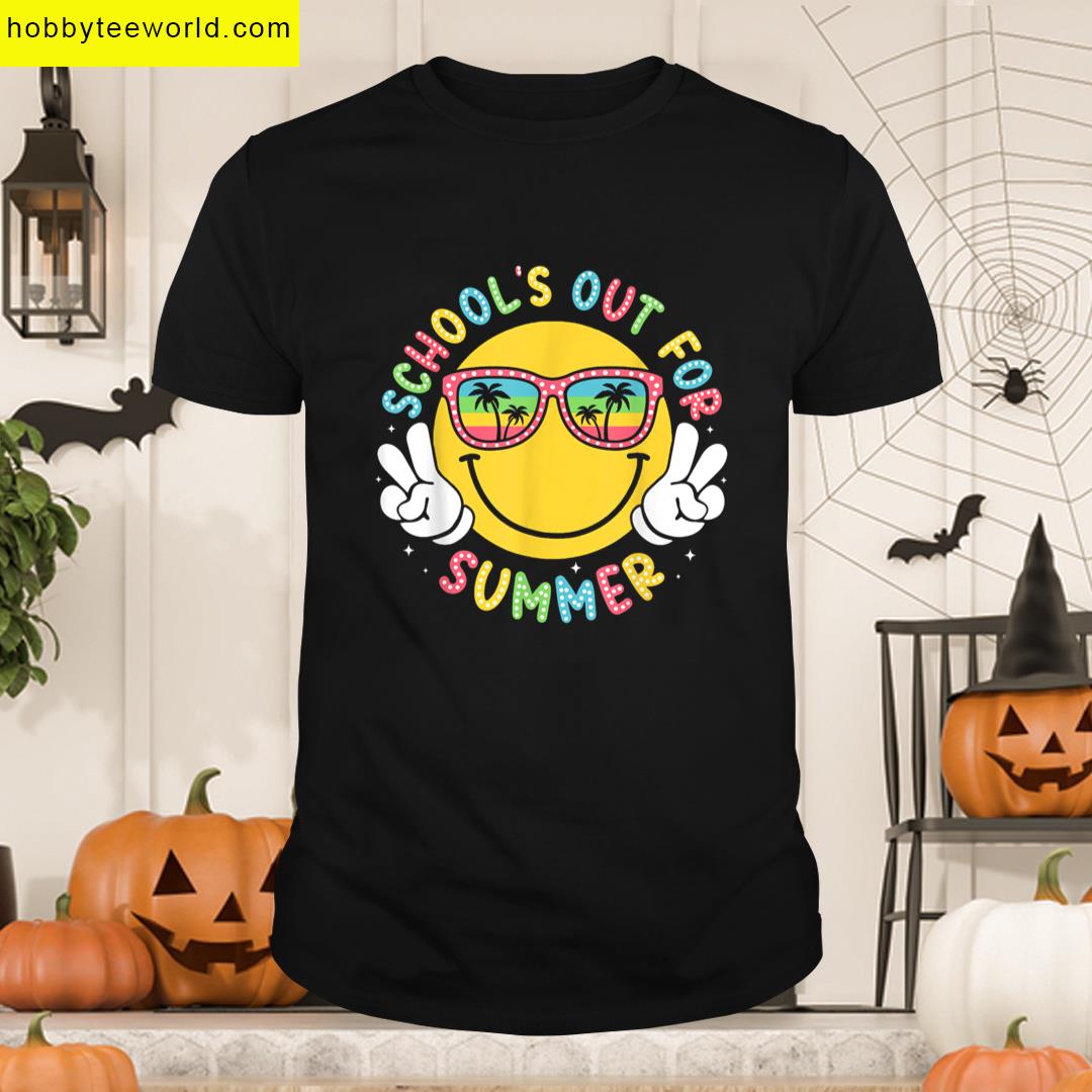 Schools Out For Summer Smile Face Graduation Teacher Kids T-shirt