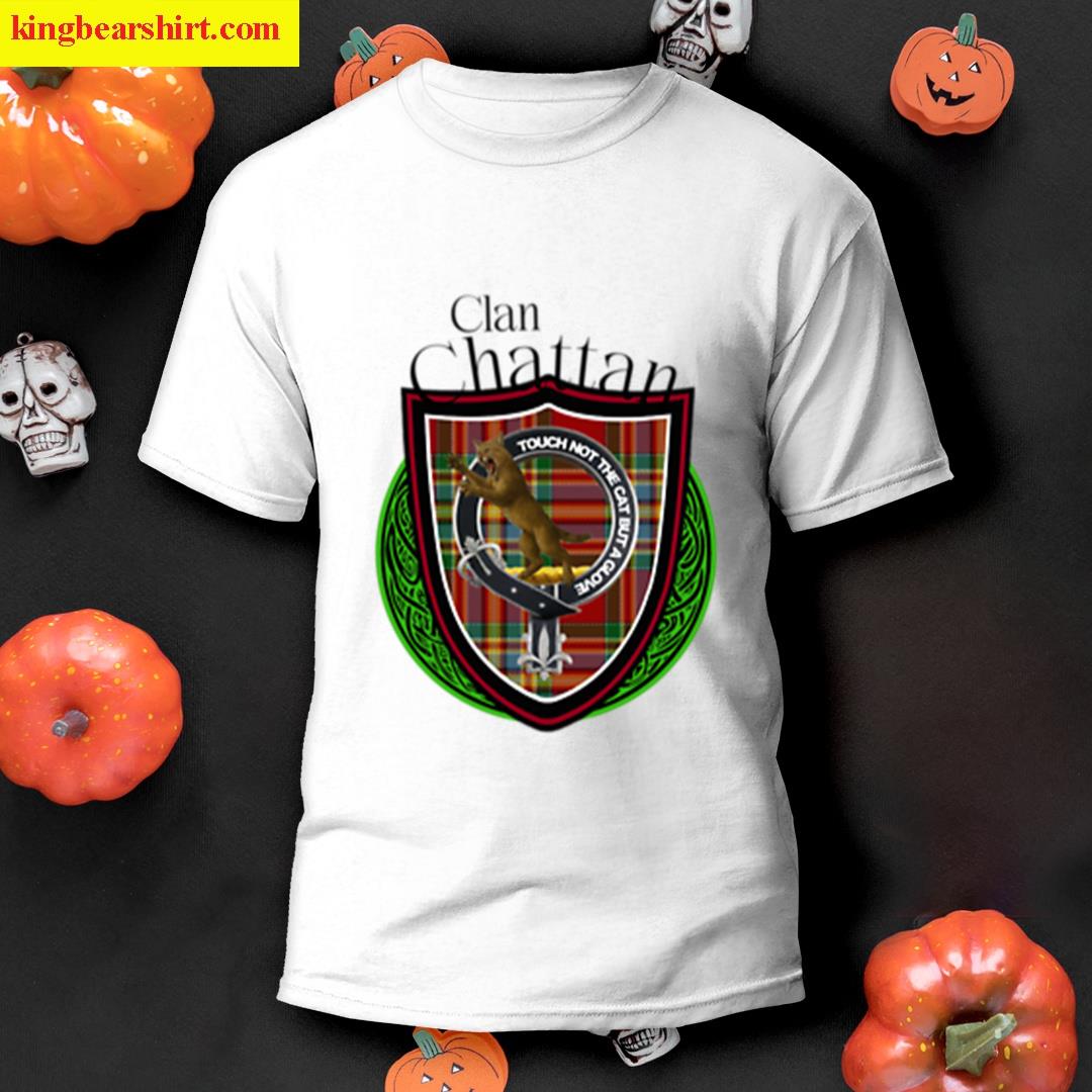 Scottish Clan Chattan Tartan And Crest Products Oversized T-shirt