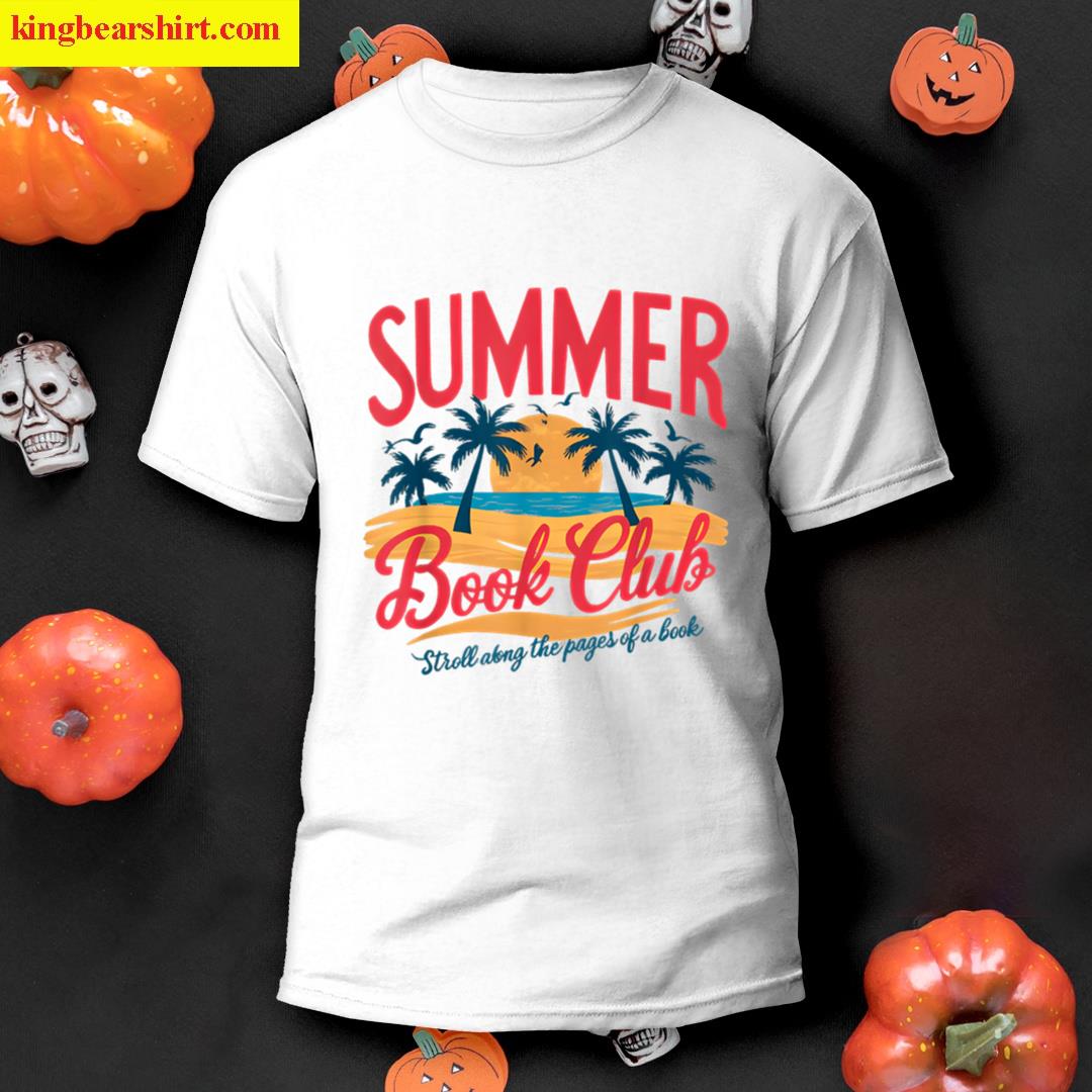 Summer Retro Book Club Funny Beach Vacation T-shirt
