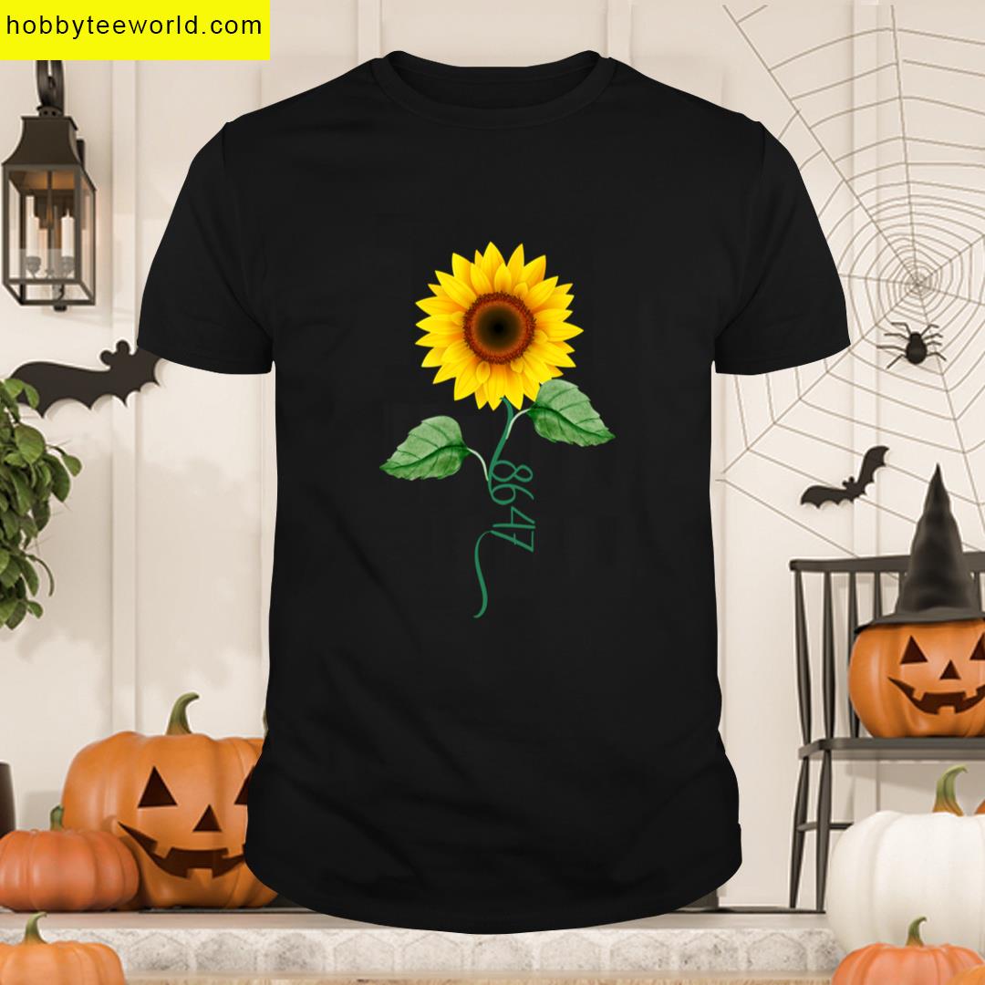 Sunflower Sample Of Peace With 8647 In The Stem Oversized T-shirt