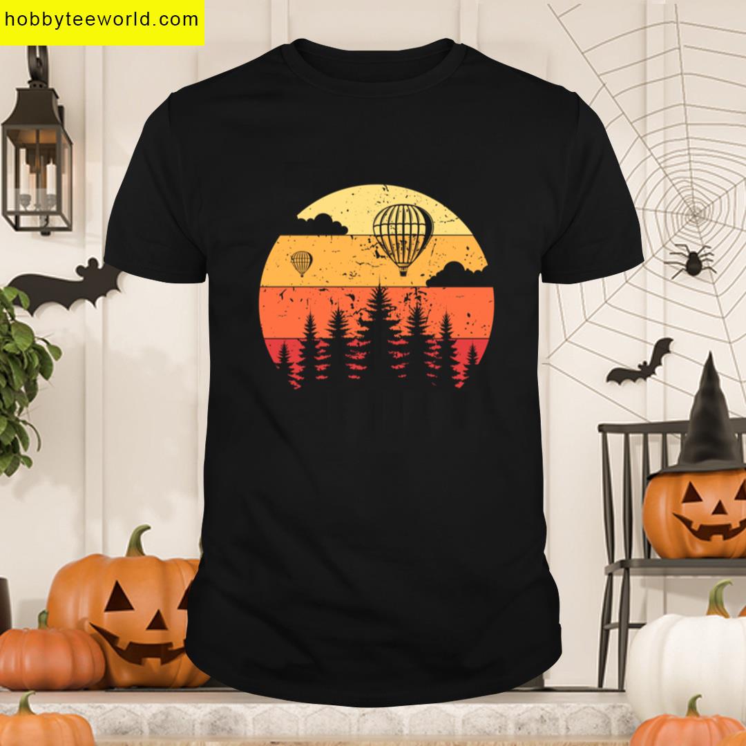 Vintage Retro Hot Air Balloon Fly Ballooning T-shirt