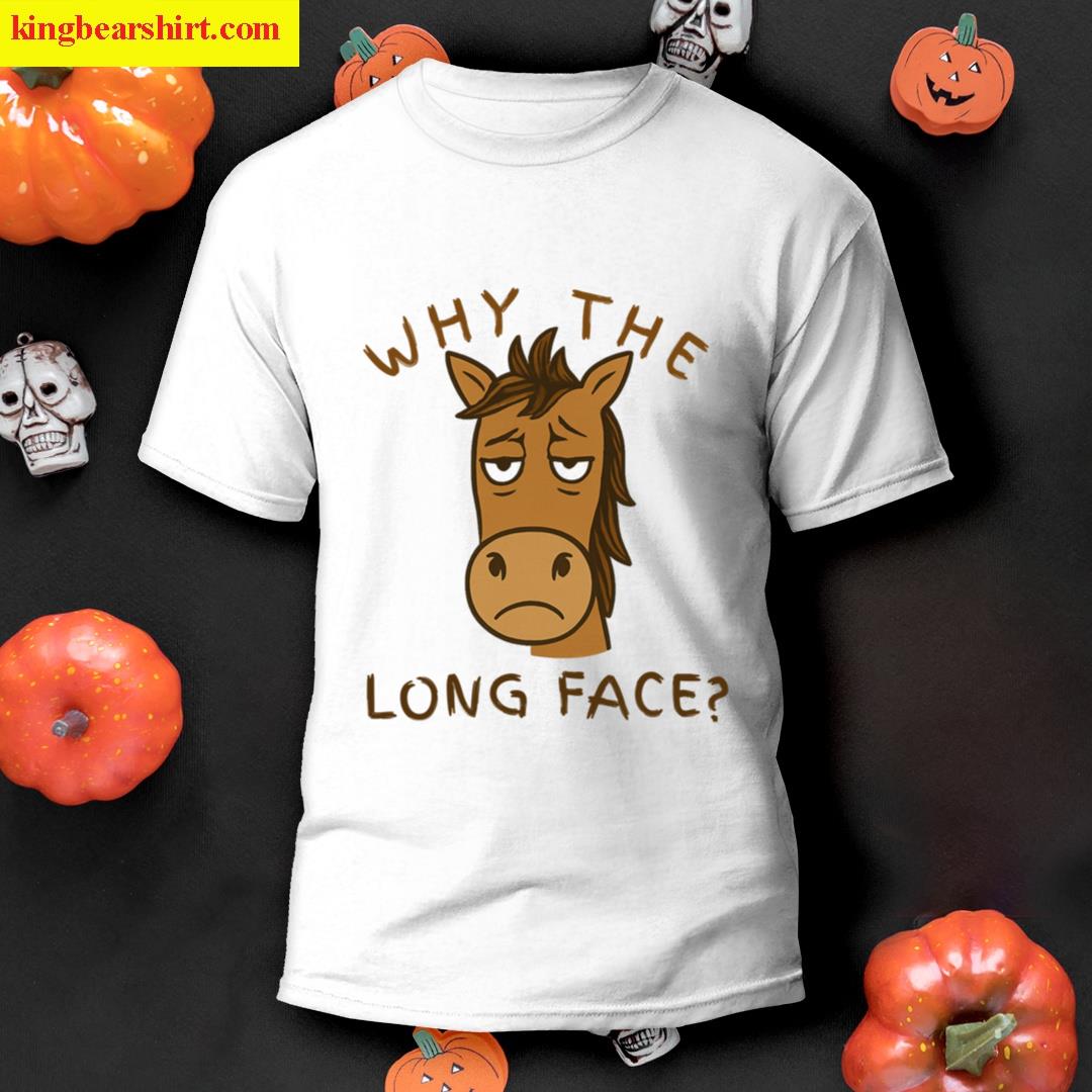 Why The Long Face Funny Horse Joke Retro Cartoon Men Women T-shirt