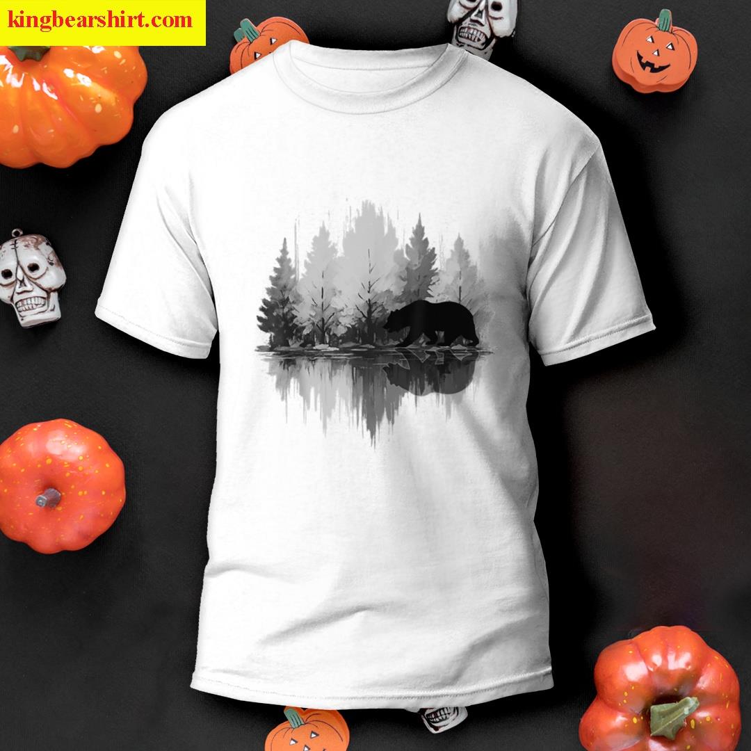 Wildlife Abstract Nature Animal Bear Reflection Forest Trees T-shirt
